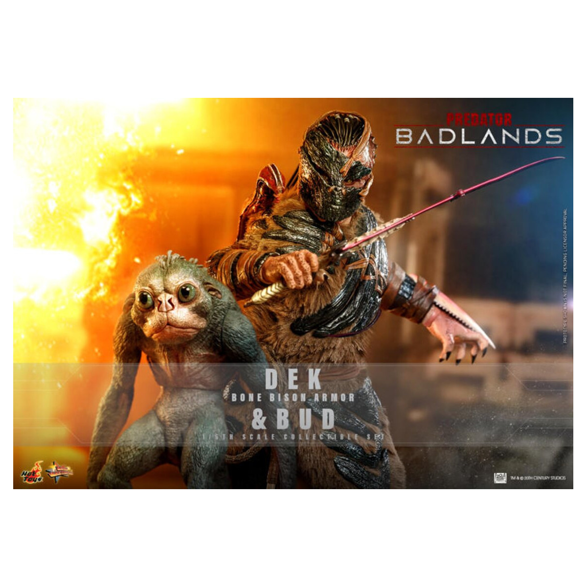 Hot Toys - Predator: Badlands - Dek (armatura Bone Bison) e Bud MMS 1/6