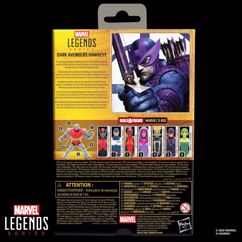 Marvel Legends - Oscuro Avengers Occhio di Falco - Scatola BAF