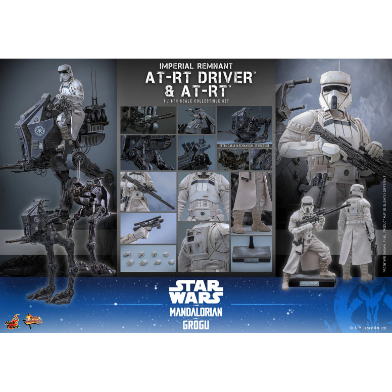 Hot Toys Star Wars - Autista AT-RT Imperial Remnant e AT-RT 60 MMS 1/6 - Star Wars: The Mandalorian & Grogu