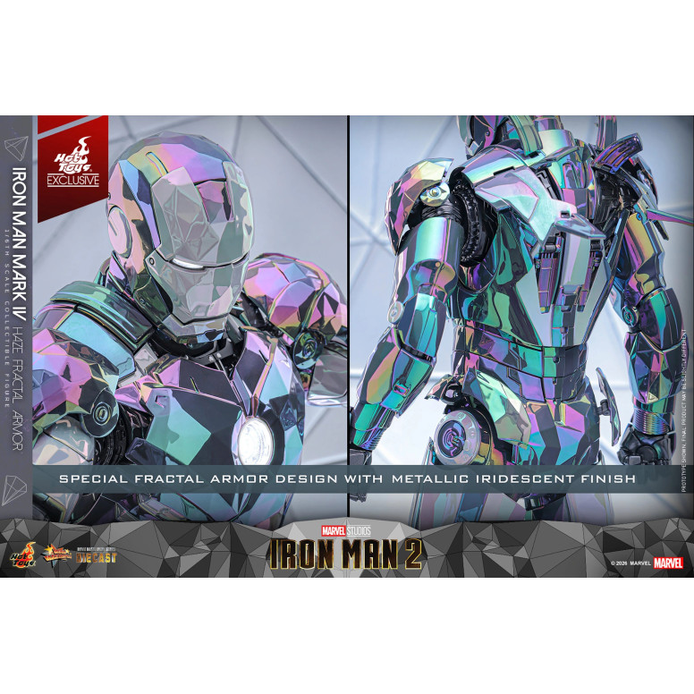 Hot Toys Iron Man 2 - Iron Man Mark IV (armatura frattale Haze) Die Cast Hot Toys Exclusive MMS 1/6