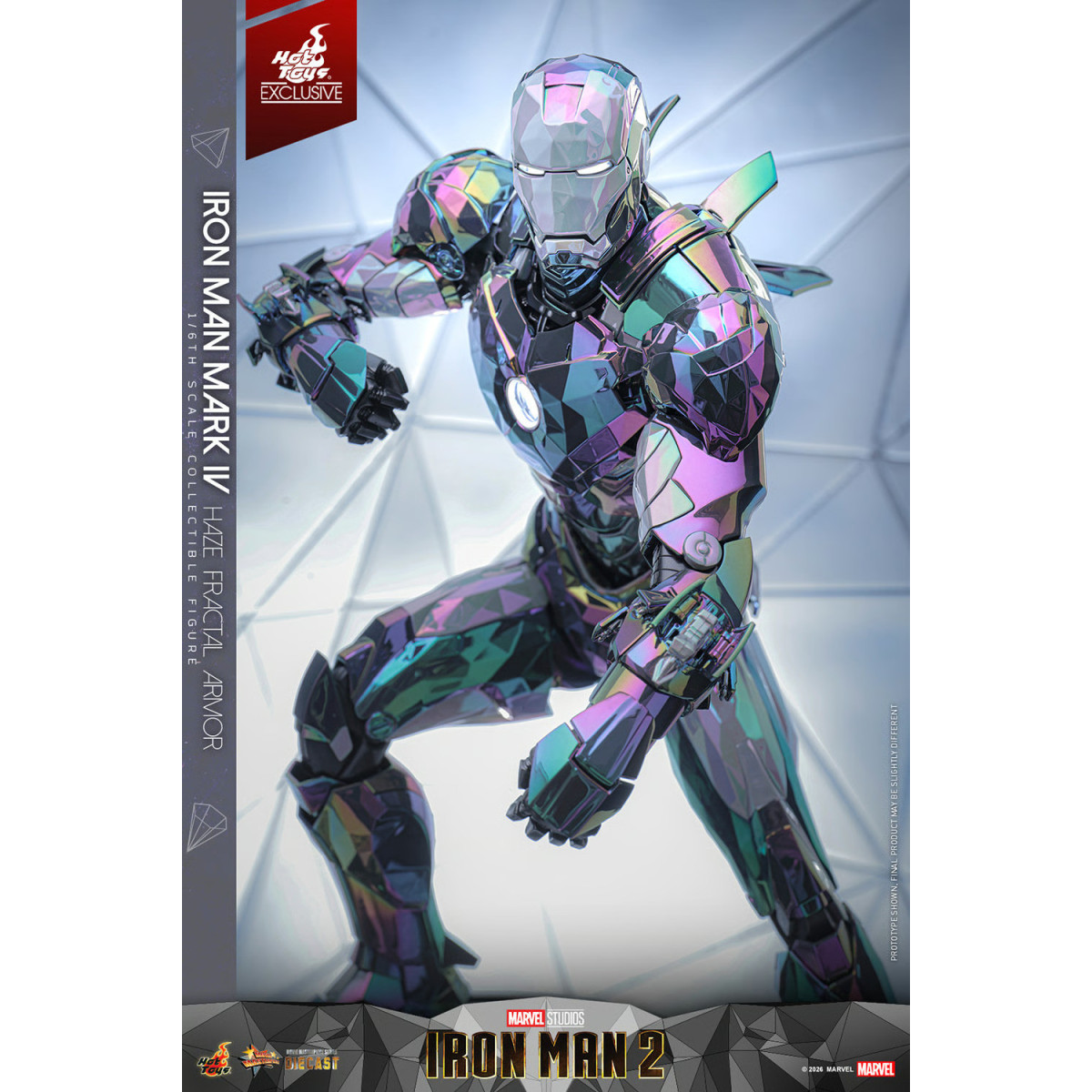 Hot Toys Iron Man 2 - Iron Man Mark IV (armatura frattale Haze) Die Cast Hot Toys Exclusive MMS 1/6
