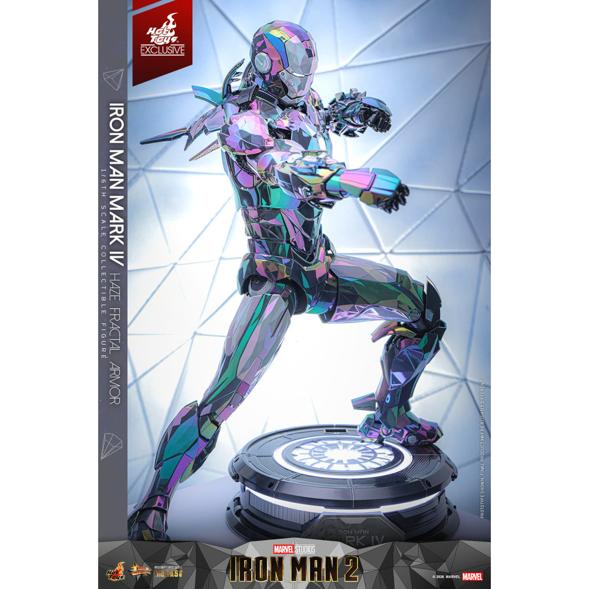 Hot Toys Iron Man 2 - Iron Man Mark IV (armatura frattale Haze) Die Cast Hot Toys Exclusive MMS 1/6