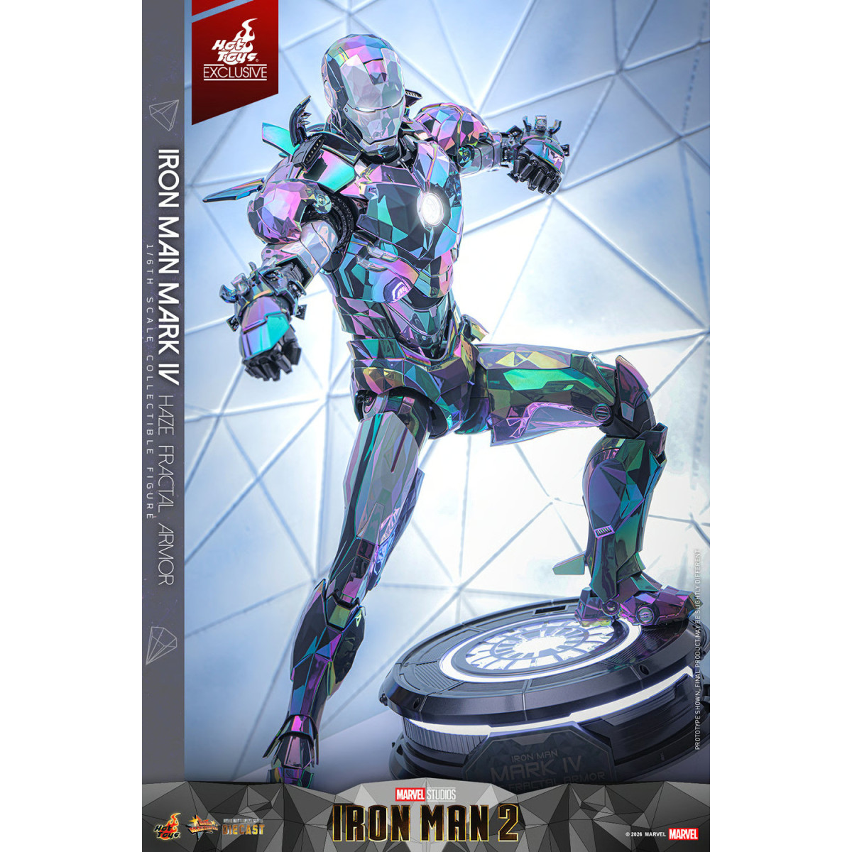 Hot Toys Iron Man 2 - Iron Man Mark IV (armatura frattale Haze) Die Cast Hot Toys Exclusive MMS 1/6