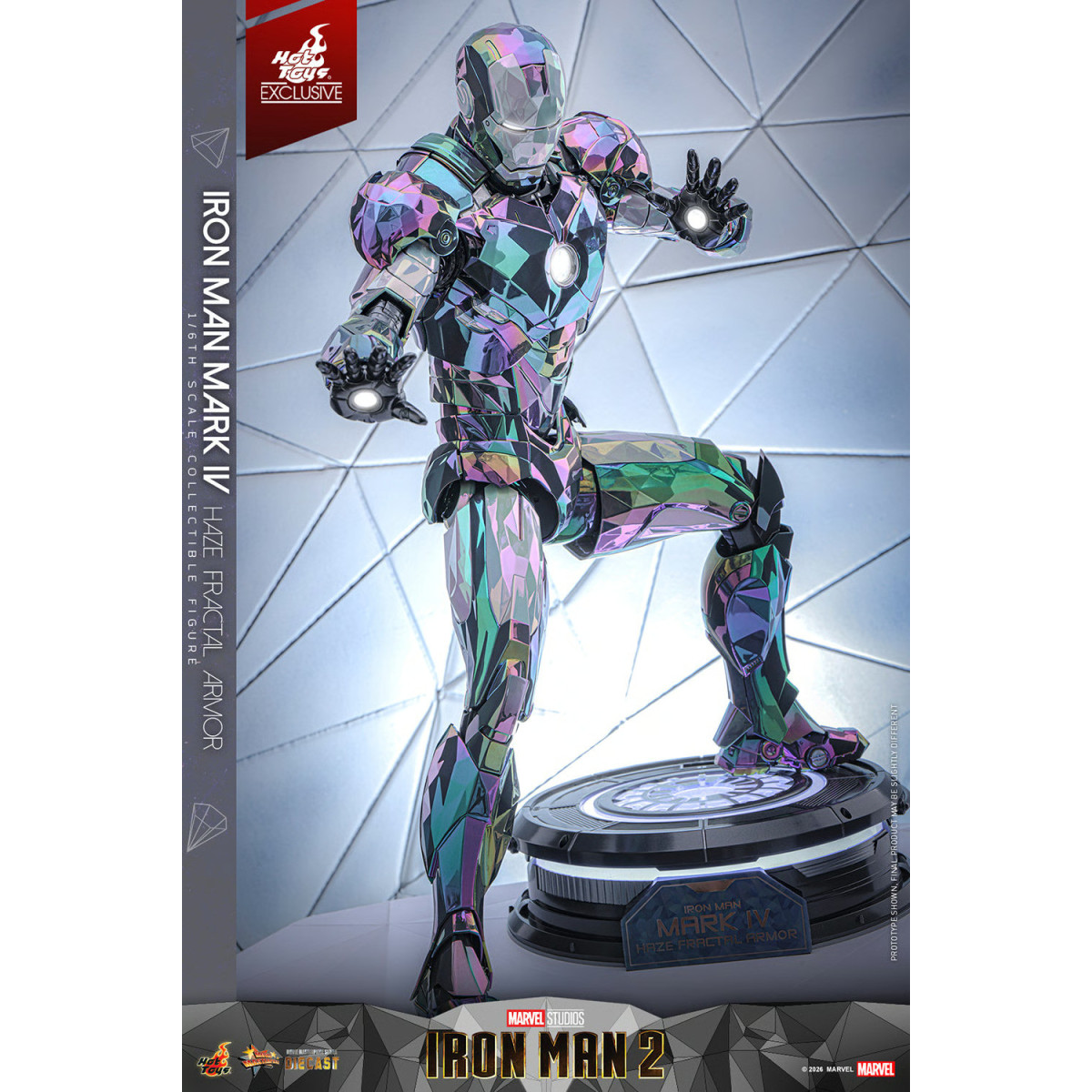 Hot Toys Iron Man 2 - Iron Man Mark IV (armatura frattale Haze) Die Cast Hot Toys Exclusive MMS 1/6