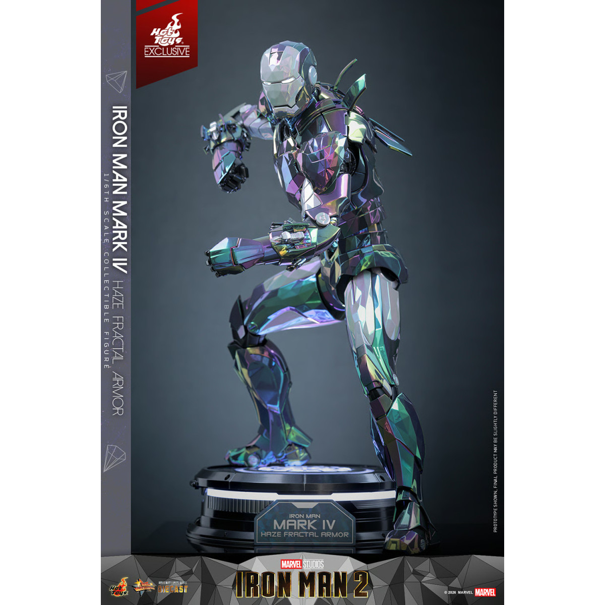 Hot Toys Iron Man 2 - Iron Man Mark IV (armatura frattale Haze) Die Cast Hot Toys Exclusive MMS 1/6