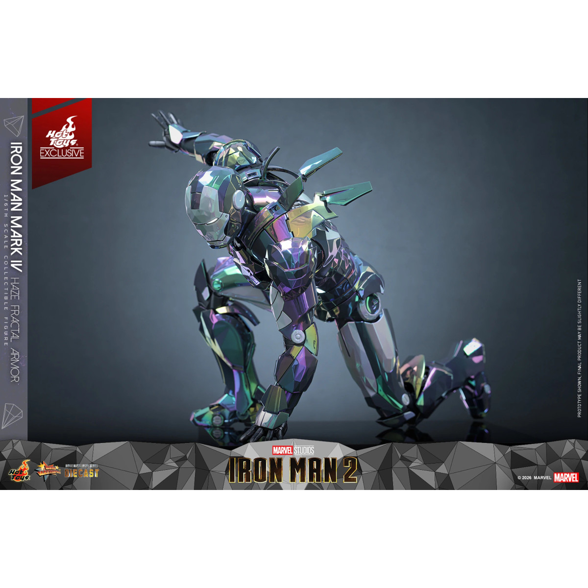 Hot Toys Iron Man 2 - Iron Man Mark IV (armatura frattale Haze) Die Cast Hot Toys Exclusive MMS 1/6
