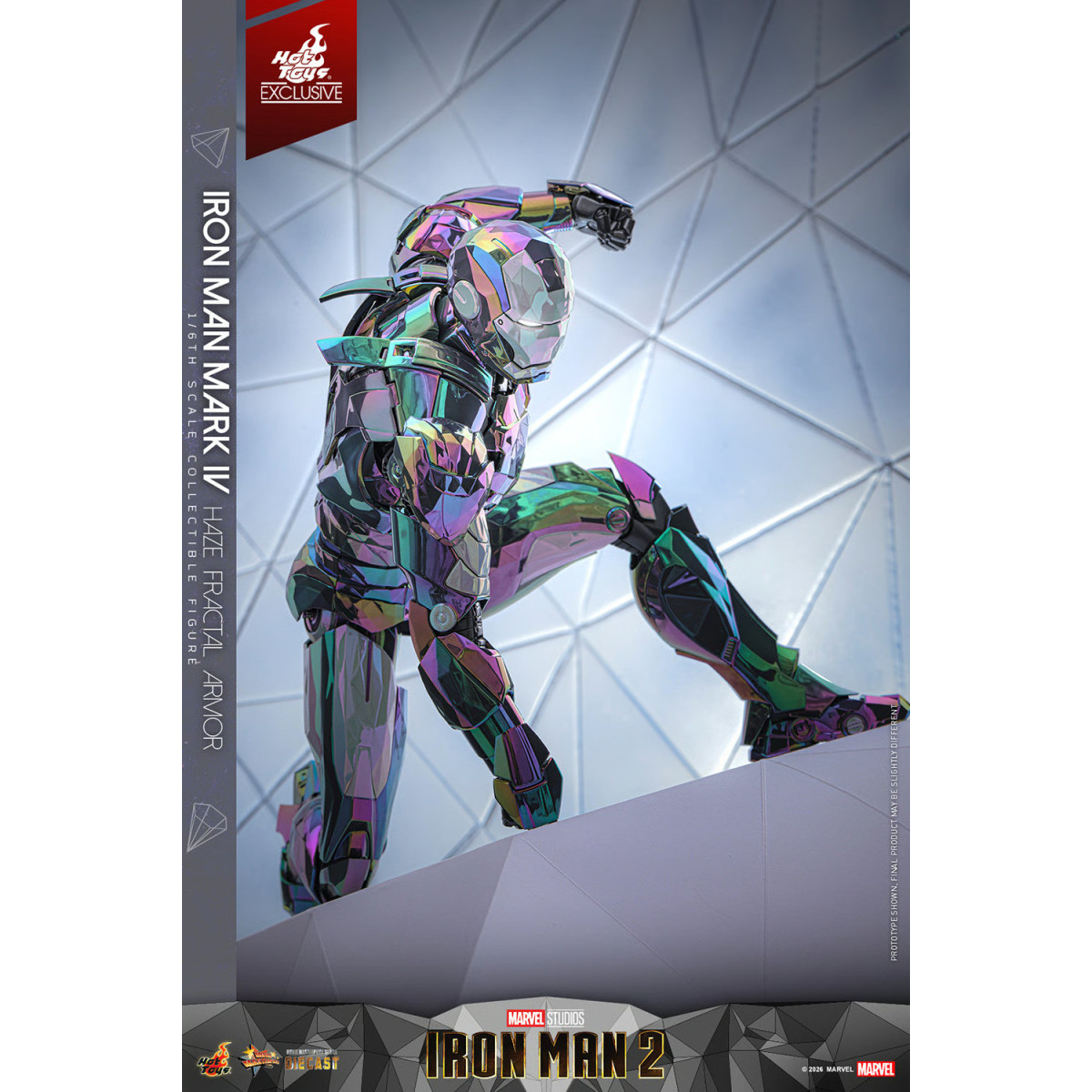Hot Toys Iron Man 2 - Iron Man Mark IV (armatura frattale Haze) Die Cast Hot Toys Exclusive MMS 1/6