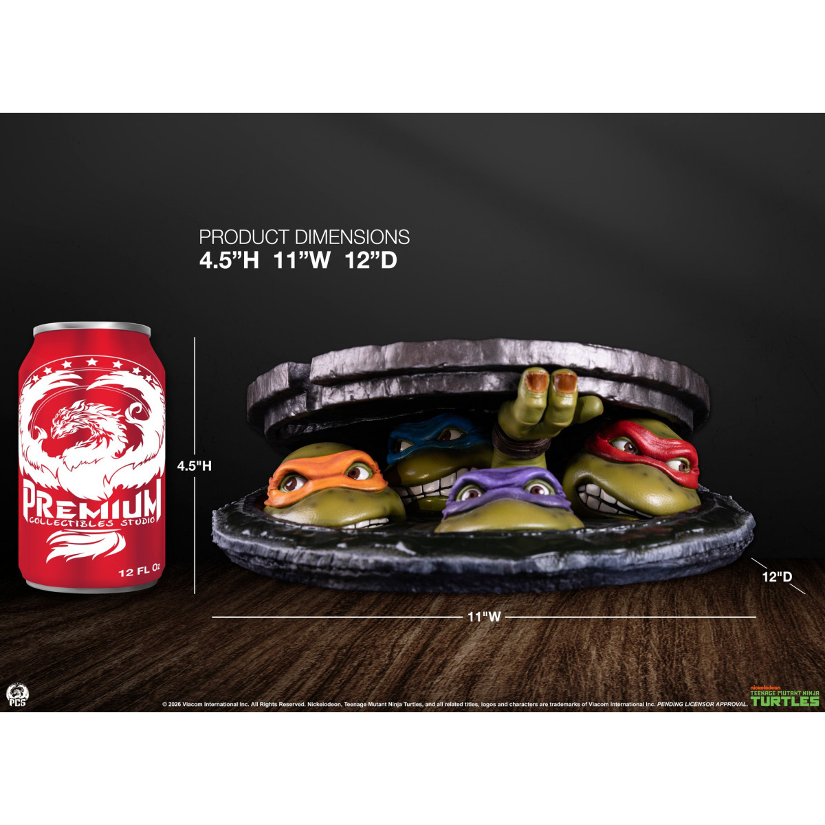 Premium Collectibles Studio PCS - TMNT: Underground Edizione da tavolo in scala 1:4 - Teenage Mutant Ninja Turtles