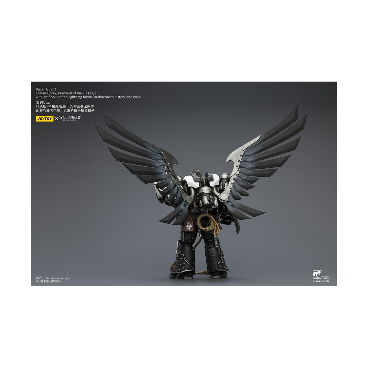 JoyToy Space Marines - Guardia del Corvo - Corvus Corax, Primarca della XIX Legione 1/18 - Warhammer 40k