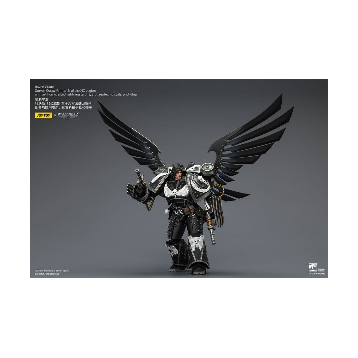 JoyToy Space Marines - Guardia del Corvo - Corvus Corax, Primarca della XIX Legione 1/18 - Warhammer 40k