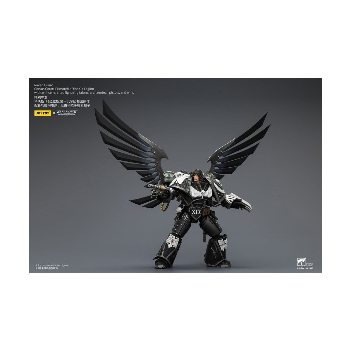 JoyToy Space Marines - Guardia del Corvo - Corvus Corax, Primarca della XIX Legione 1/18 - Warhammer 40k
