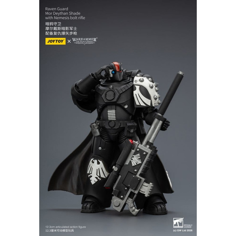 JoyToy Space Marines - Guardia Corvo - Mor Deythan Shade con fucile Nemesis 1/18 - Warhammer 40k