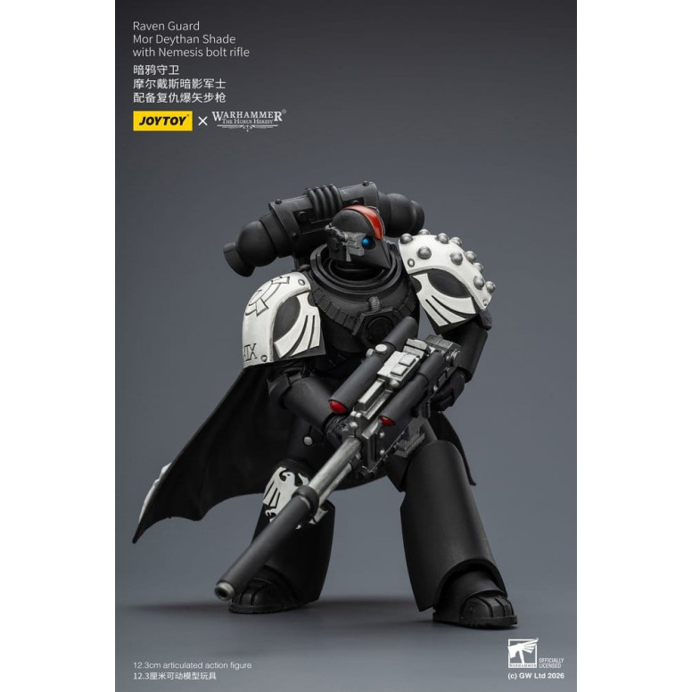 JoyToy Space Marines - Guardia Corvo - Mor Deythan Shade con fucile Nemesis 1/18 - Warhammer 40k