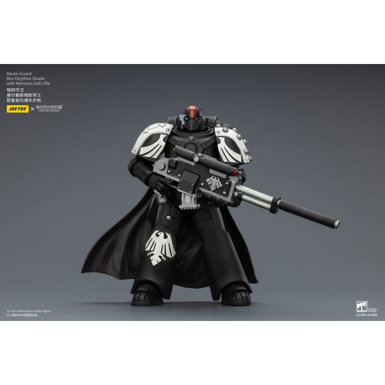 JoyToy Space Marines - Guardia Corvo - Mor Deythan Shade con fucile Nemesis 1/18 - Warhammer 40k