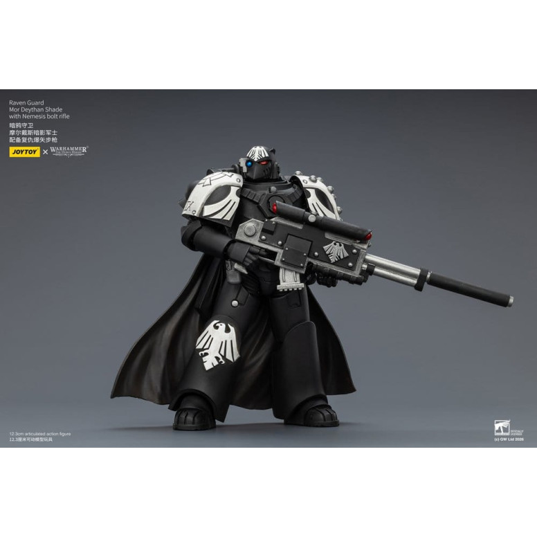JoyToy Space Marines - Guardia Corvo - Mor Deythan Shade con fucile Nemesis 1/18 - Warhammer 40k
