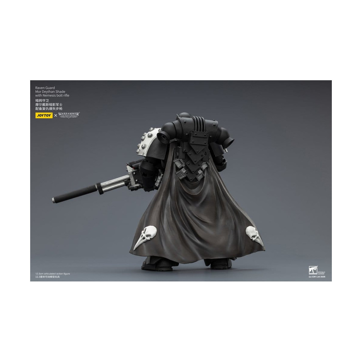 JoyToy Space Marines - Guardia Corvo - Mor Deythan Shade con fucile Nemesis 1/18 - Warhammer 40k