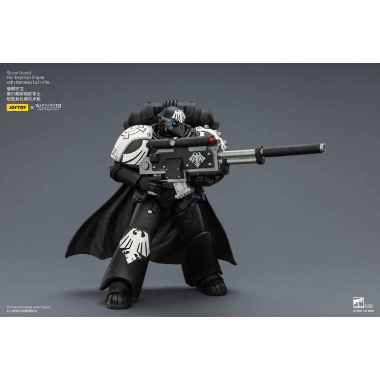 JoyToy Space Marines - Guardia Corvo - Mor Deythan Shade con fucile Nemesis 1/18 - Warhammer 40k