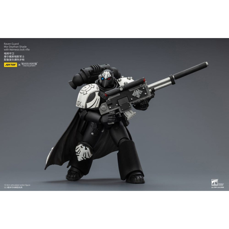 JoyToy Space Marines - Guardia Corvo - Mor Deythan Shade con fucile Nemesis 1/18 - Warhammer 40k