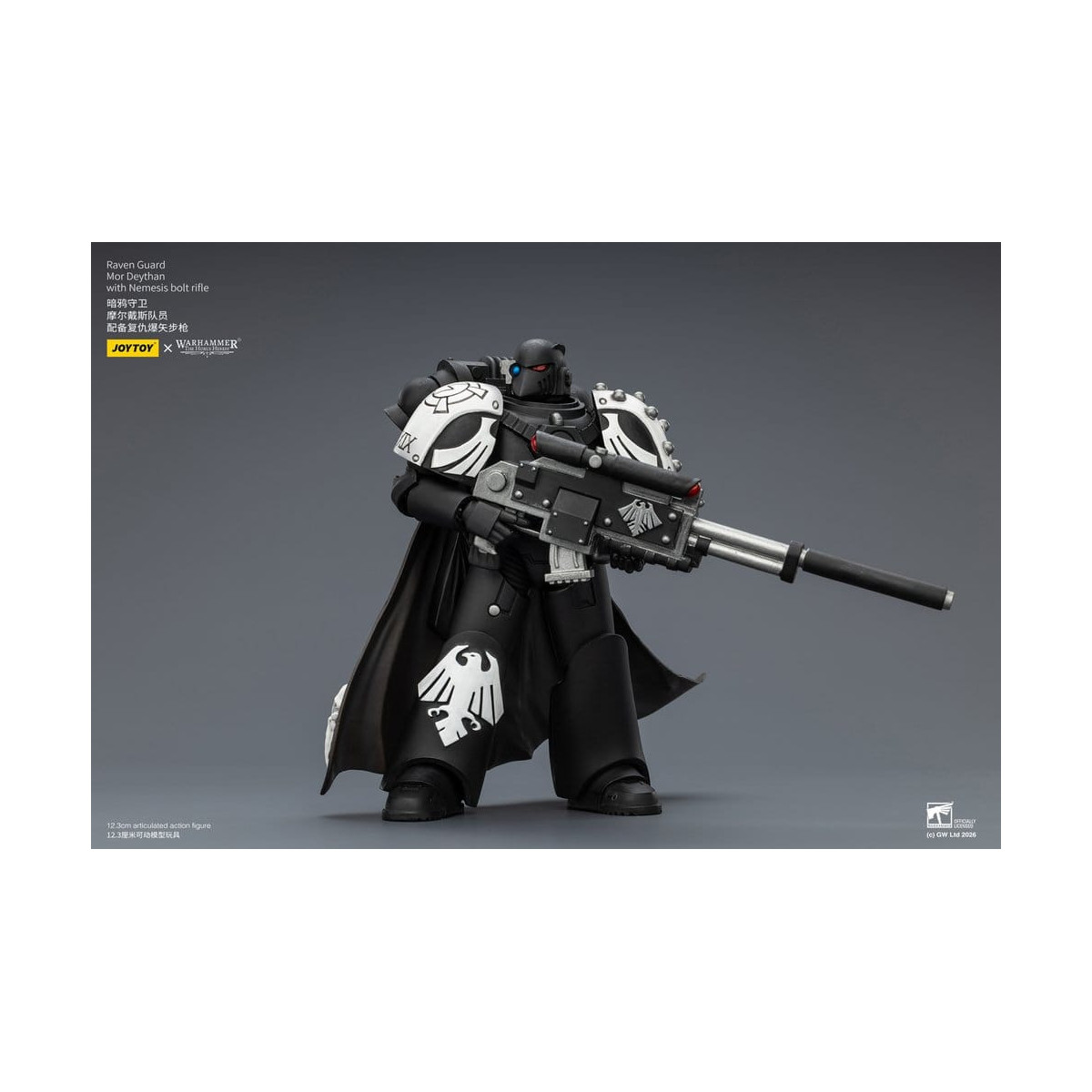 JoyToy Space Marines - Guardia Corvo - Mor Deythan con fucile Nemesis 1/18 - Warhammer 40k