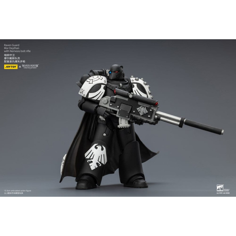 JoyToy Space Marines - Guardia Corvo - Mor Deythan con fucile Nemesis 1/18 - Warhammer 40k