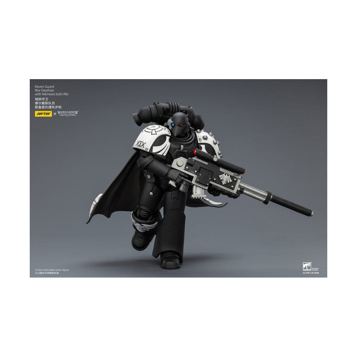 JoyToy Space Marines - Guardia Corvo - Mor Deythan con fucile Nemesis 1/18 - Warhammer 40k