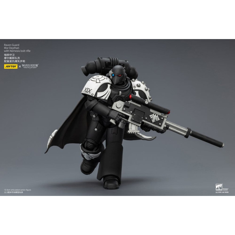 JoyToy Space Marines - Guardia Corvo - Mor Deythan con fucile Nemesis 1/18 - Warhammer 40k