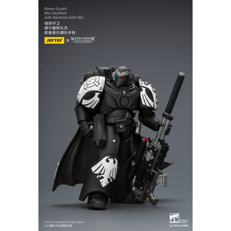 JoyToy Space Marines - Guardia Corvo - Mor Deythan con fucile Nemesis 1/18 - Warhammer 40k