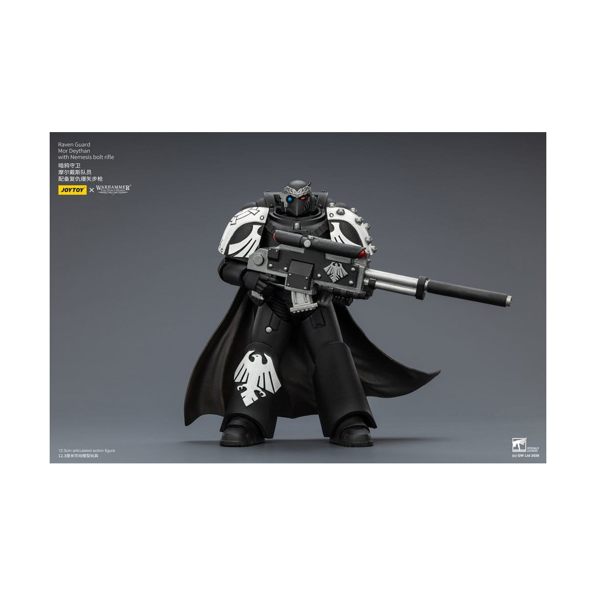 JoyToy Space Marines - Guardia Corvo - Mor Deythan con fucile Nemesis 1/18 - Warhammer 40k