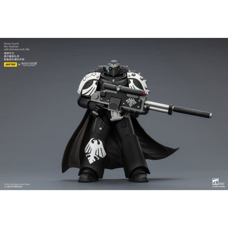 JoyToy Space Marines - Guardia Corvo - Mor Deythan con fucile Nemesis 1/18 - Warhammer 40k