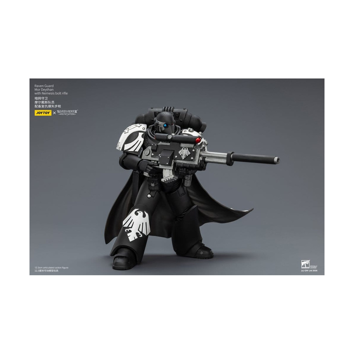 JoyToy Space Marines - Guardia Corvo - Mor Deythan con fucile Nemesis 1/18 - Warhammer 40k
