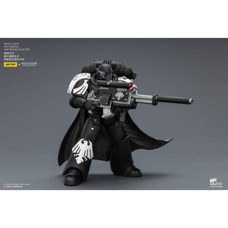 JoyToy Space Marines - Guardia Corvo - Mor Deythan con fucile Nemesis 1/18 - Warhammer 40k