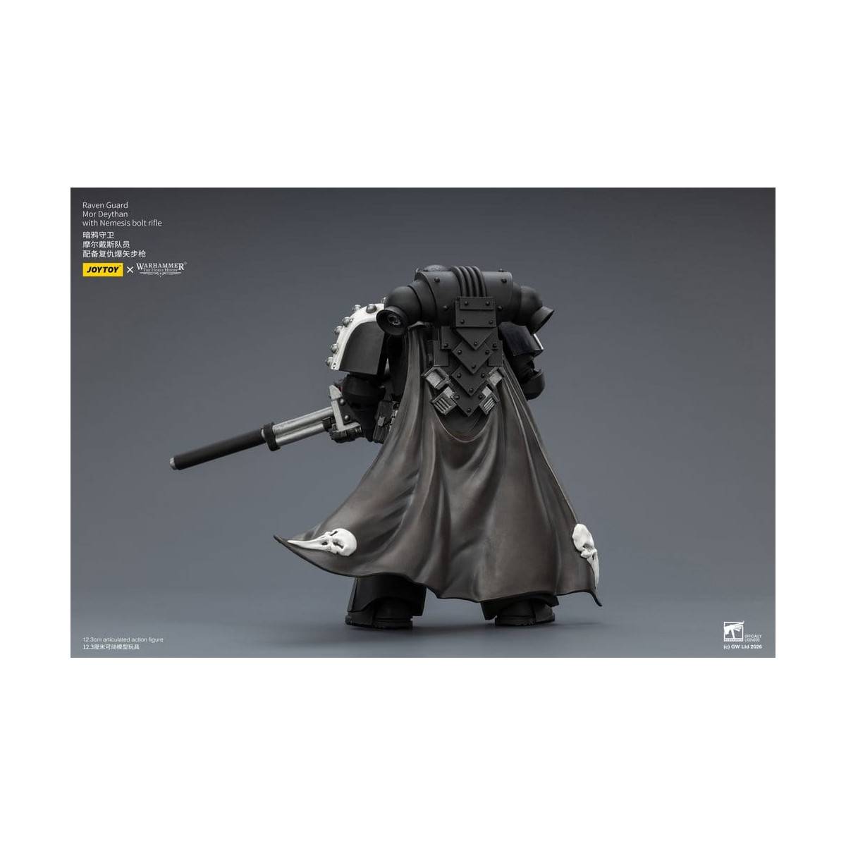 JoyToy Space Marines - Guardia Corvo - Mor Deythan con fucile Nemesis 1/18 - Warhammer 40k