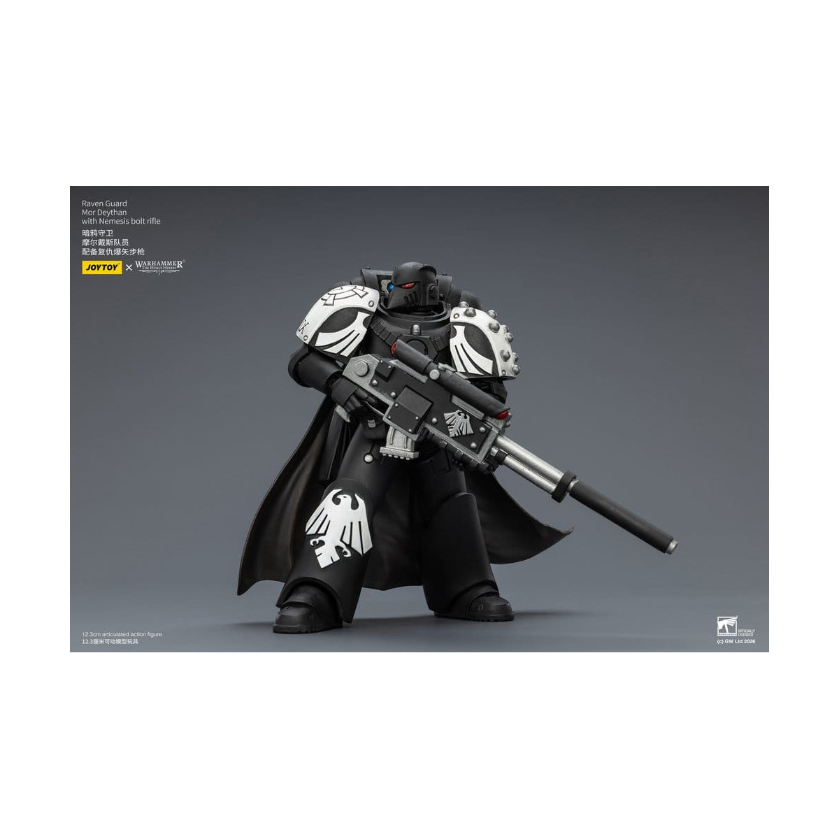 JoyToy Space Marines - Guardia Corvo - Mor Deythan con fucile Nemesis 1/18 - Warhammer 40k