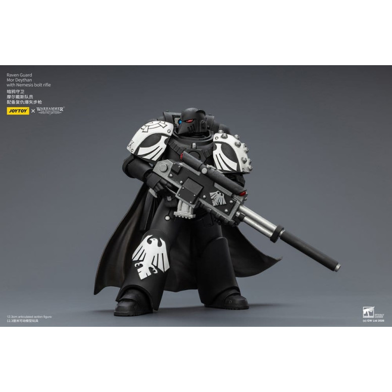 JoyToy Space Marines - Guardia Corvo - Mor Deythan con fucile Nemesis 1/18 - Warhammer 40k