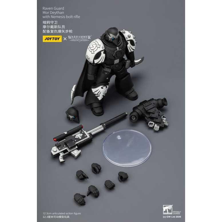 JoyToy Space Marines - Guardia Corvo - Mor Deythan con fucile Nemesis 1/18 - Warhammer 40k