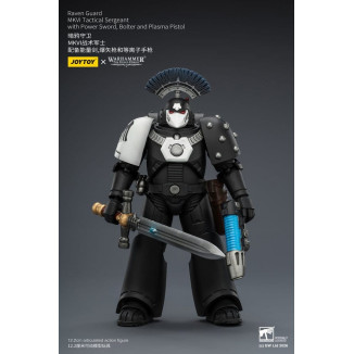 Joytoy - Warhammer - Sergente tattico Raven Guard MKVI con spada elettrica, bolter e pistola al plasma