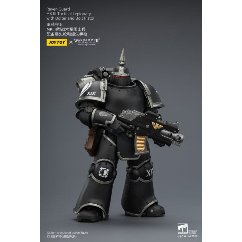 Joytoy - Warhammer - Squadra tattica Raven Guard Mk III - Legionario tattico Mk III con bolt e pistola bolt 1/18