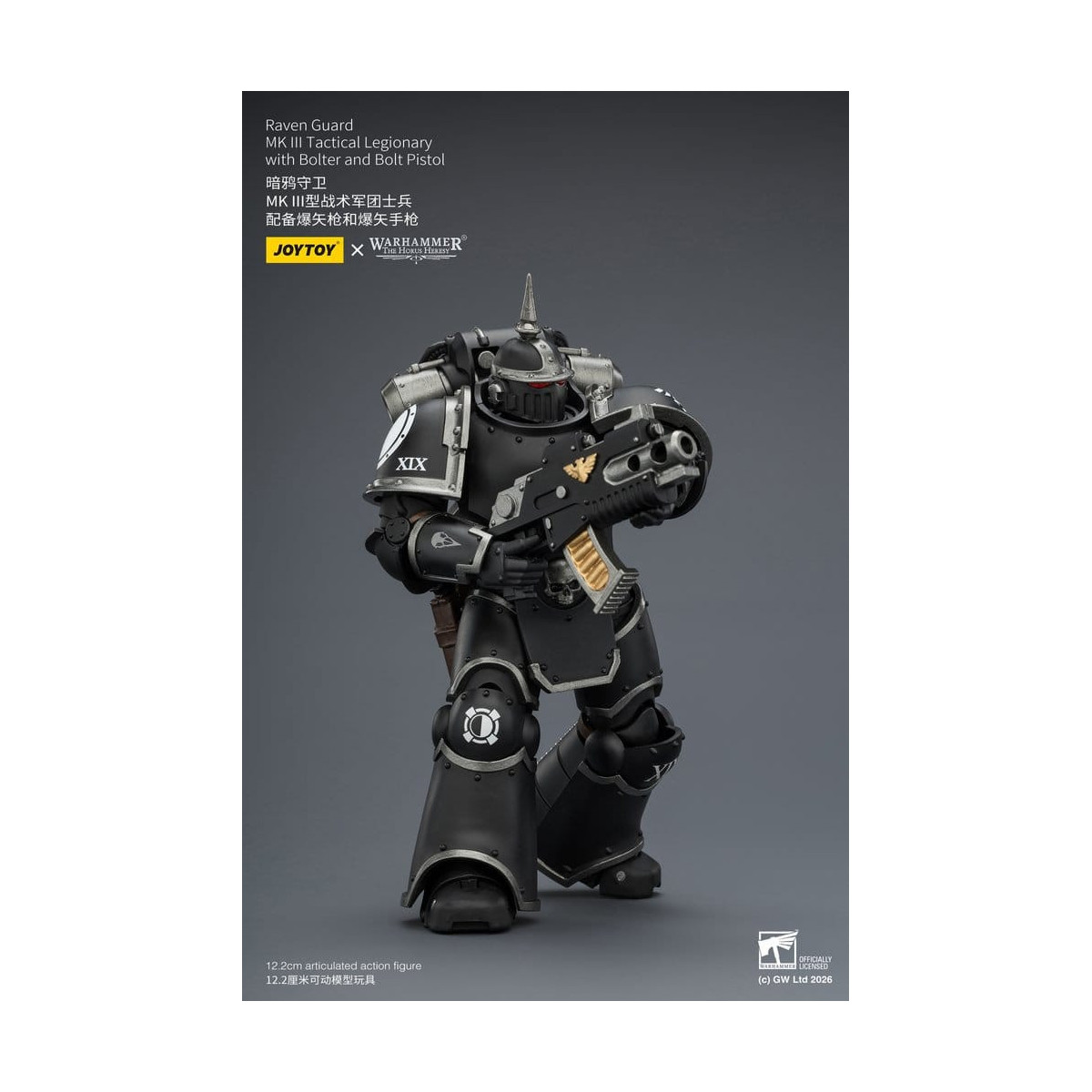 Joytoy - Warhammer - Squadra tattica Raven Guard Mk III - Legionario tattico Mk III con bolt e pistola bolt 1/18