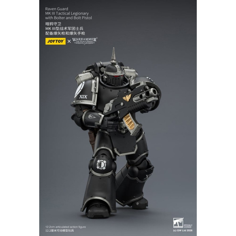 Joytoy - Warhammer - Squadra tattica Raven Guard Mk III - Legionario tattico Mk III con bolt e pistola bolt 1/18