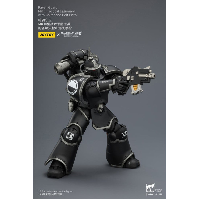 Joytoy - Warhammer - Squadra tattica Raven Guard Mk III - Legionario tattico Mk III con bolt e pistola bolt 1/18