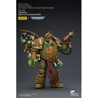 Joytoy - Guardia della Morte - Biologus Putrifier con pistola a iniezione e granate Hyper Blight 1/18 - Warhammer 40k