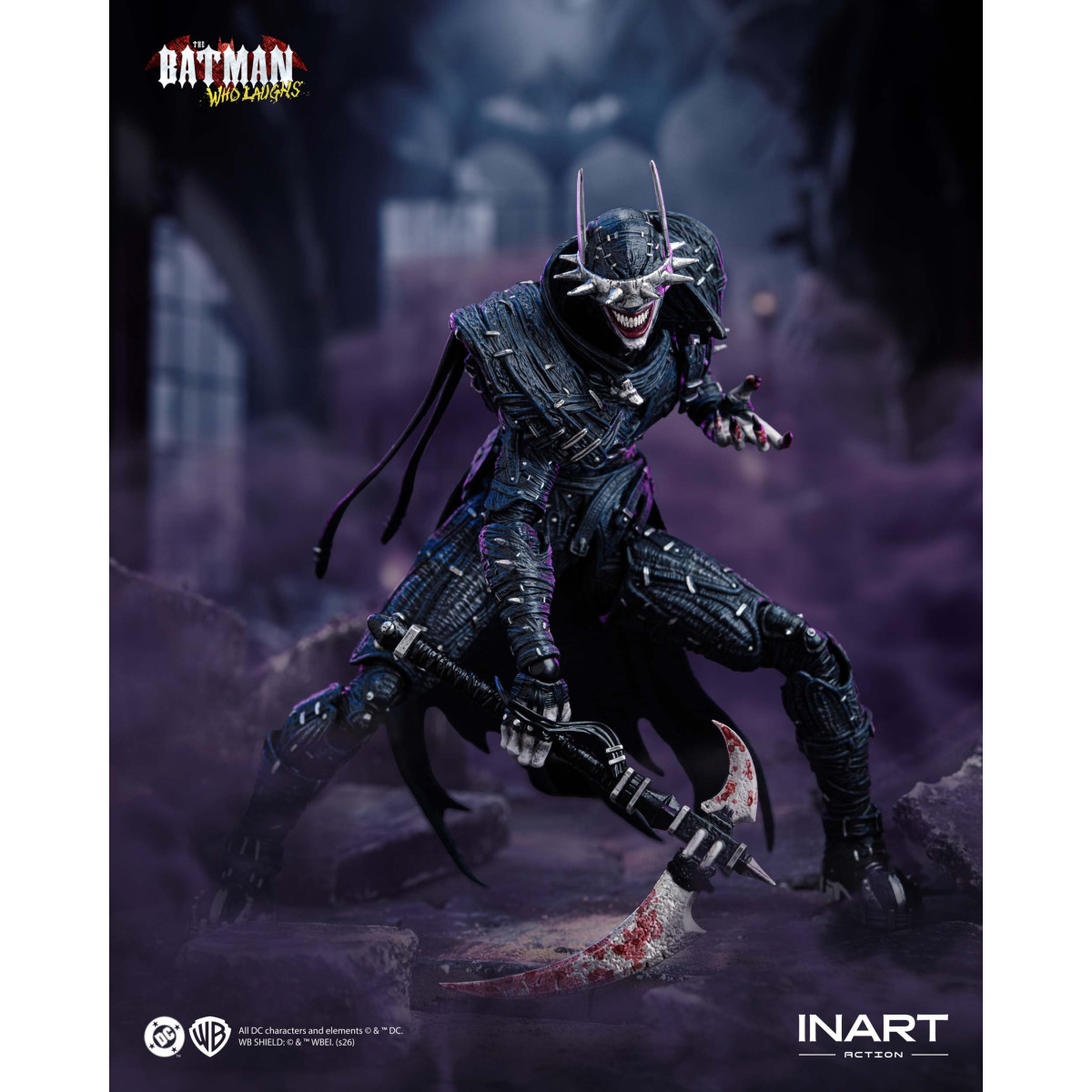 INART - Il Batman che ride - Dark Nights: figura in metallo in scala 1/12