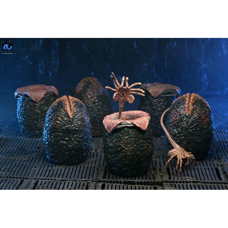 Neca Aliens - Cartone di uova aliene (40° anniversario) - Confezione da 6 accessori