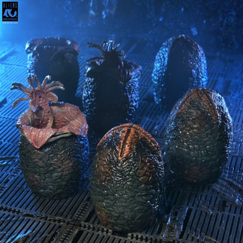Neca Aliens - Cartone di uova aliene (40° anniversario) - Confezione da 6 accessori