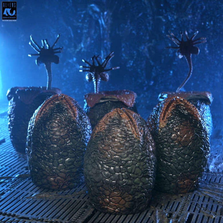 Neca Aliens - Cartone di uova aliene (40° anniversario) - Confezione da 6 accessori