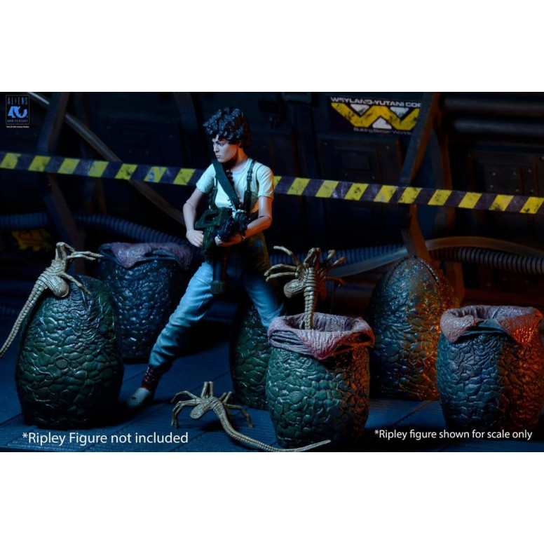 Neca Aliens - Cartone di uova aliene (40° anniversario) - Confezione da 6 accessori