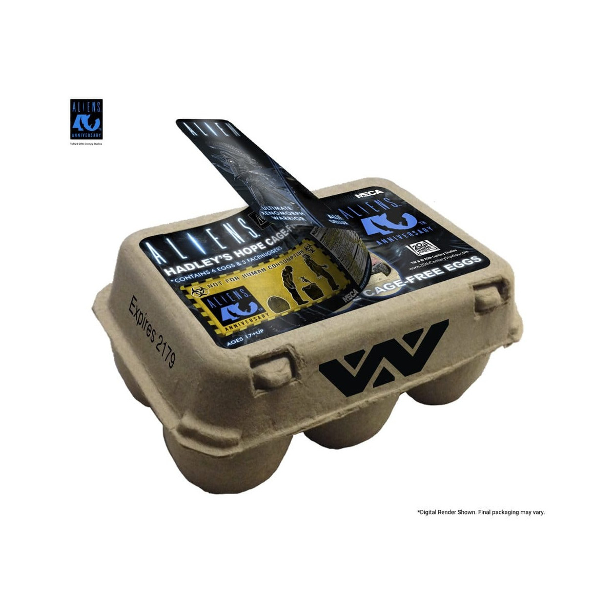 Neca Aliens - Cartone di uova aliene (40° anniversario) - Confezione da 6 accessori