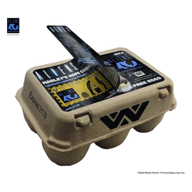 Neca Aliens - Cartone di uova aliene (40° anniversario) - Confezione da 6 accessori
