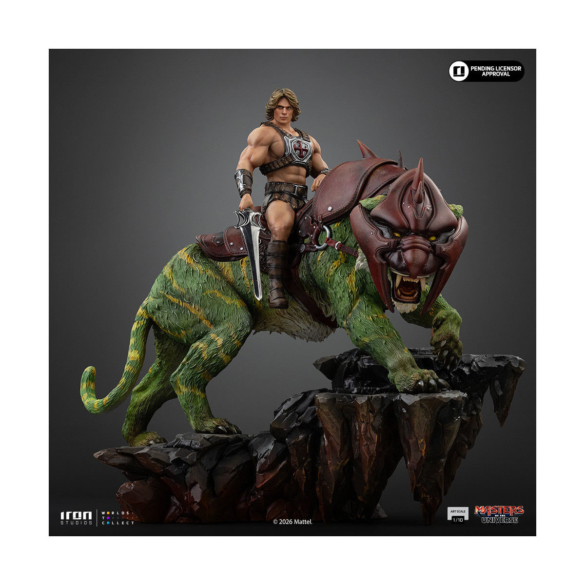 Iron Studios - He-Man e Battle Cat Movie Art Scala 1/10 - Masters of the Universe - Masters of the Universe