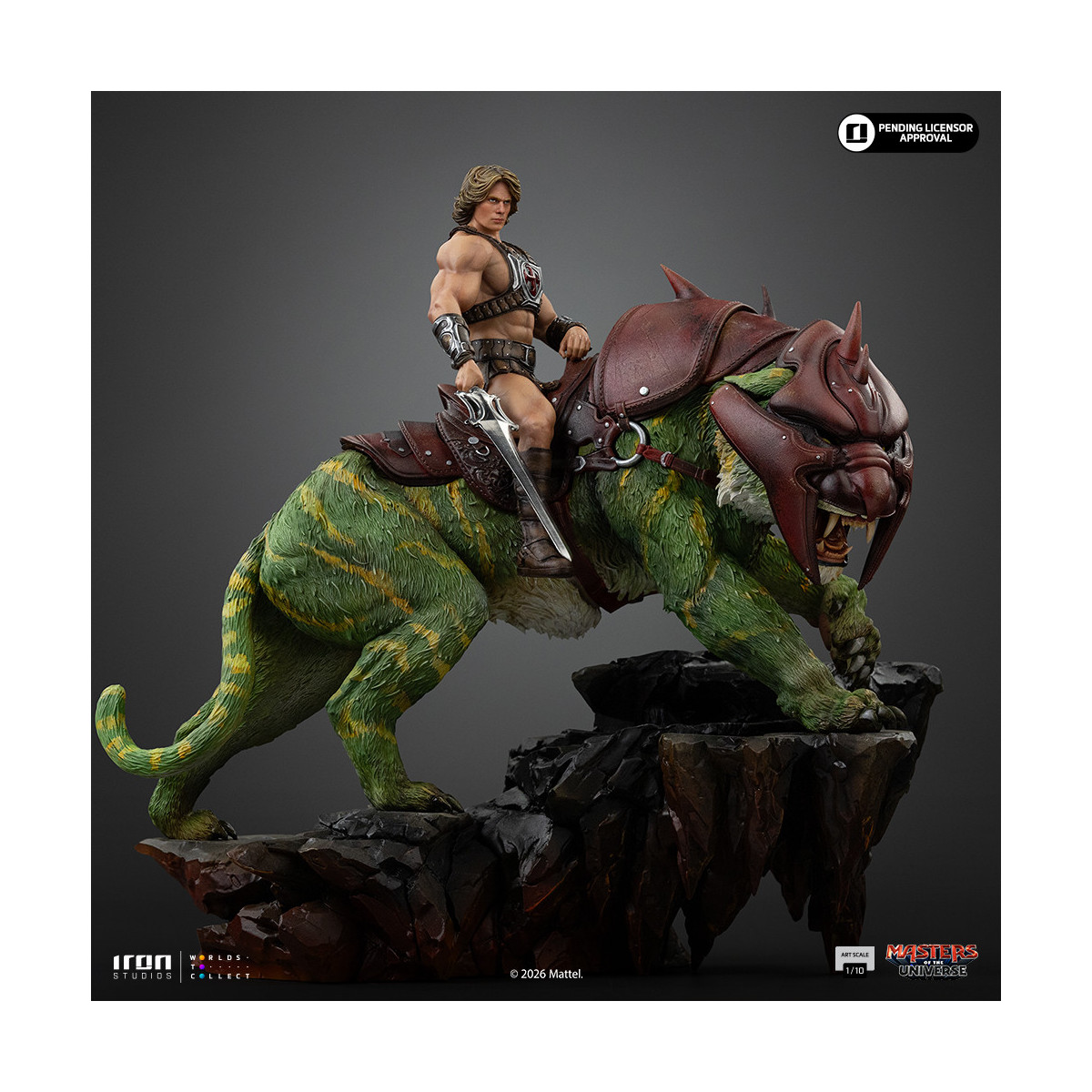 Iron Studios - He-Man e Battle Cat Movie Art Scala 1/10 - Masters of the Universe - Masters of the Universe